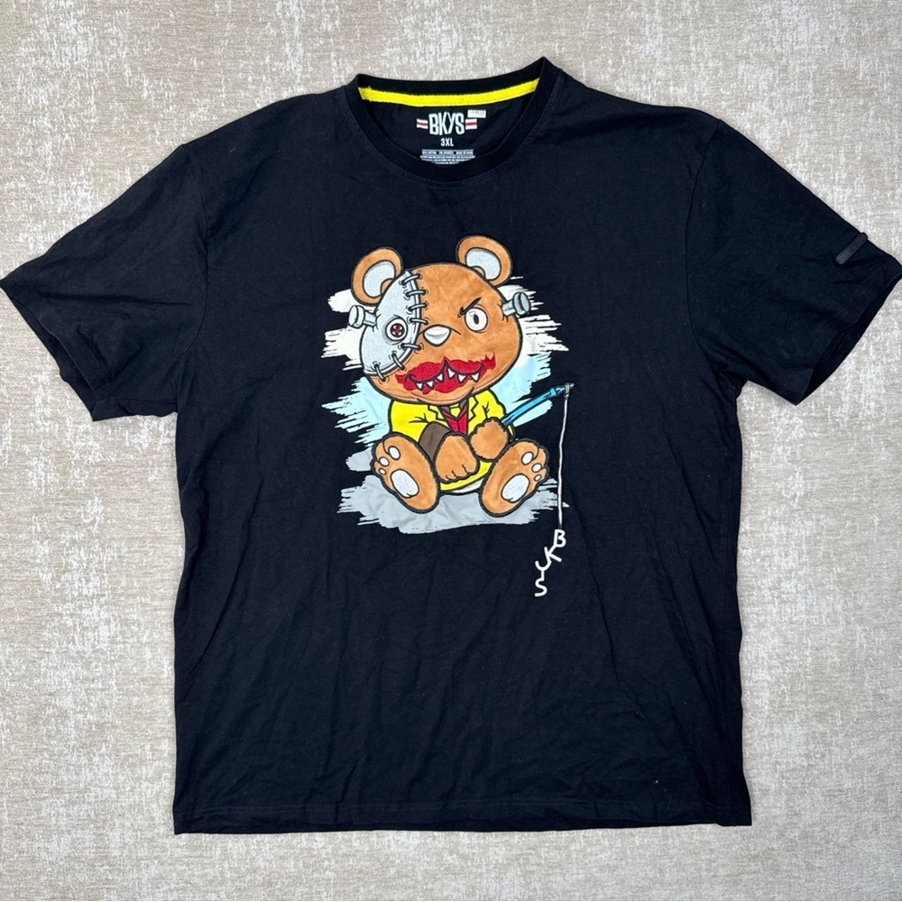 BKYS Black Keys Bear Catcher Graphic T-shirt Short Sleeve Tee